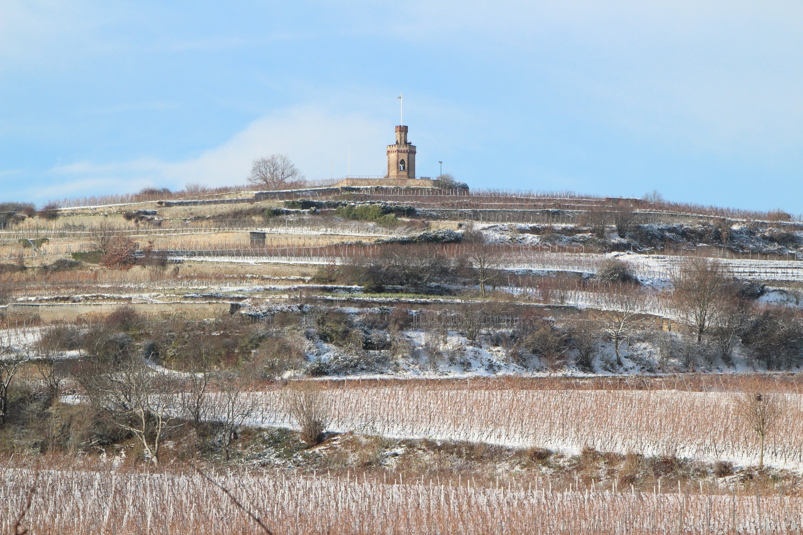 Flaggenturm Bad Dürkheim im Winter