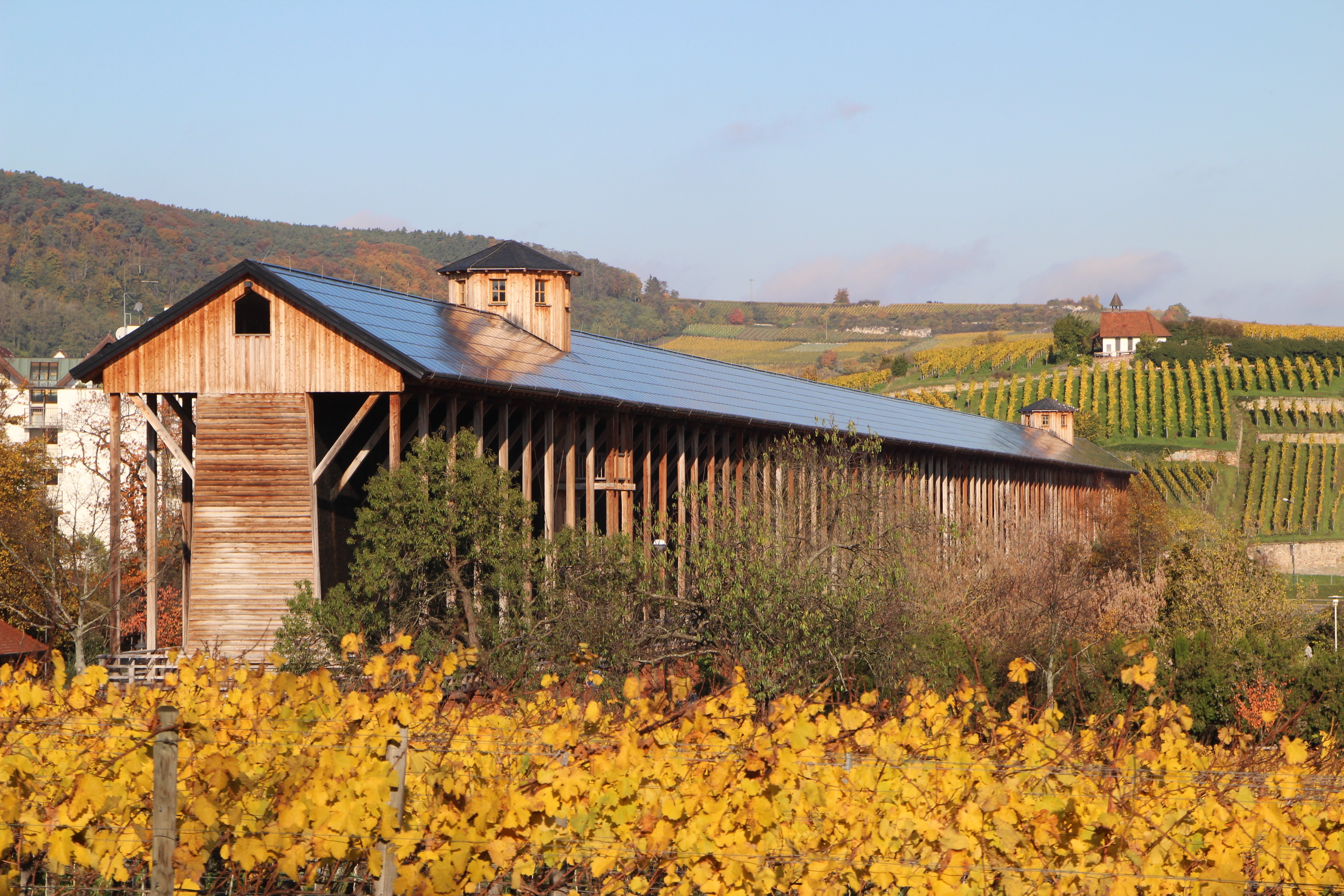 Gradierbau von Bad Dürkheim im Herbst