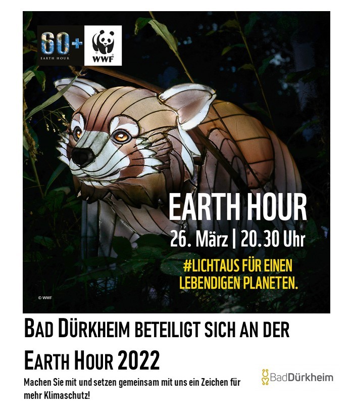 Plakat zur Earth Hour 2022 Earth Hour Folie