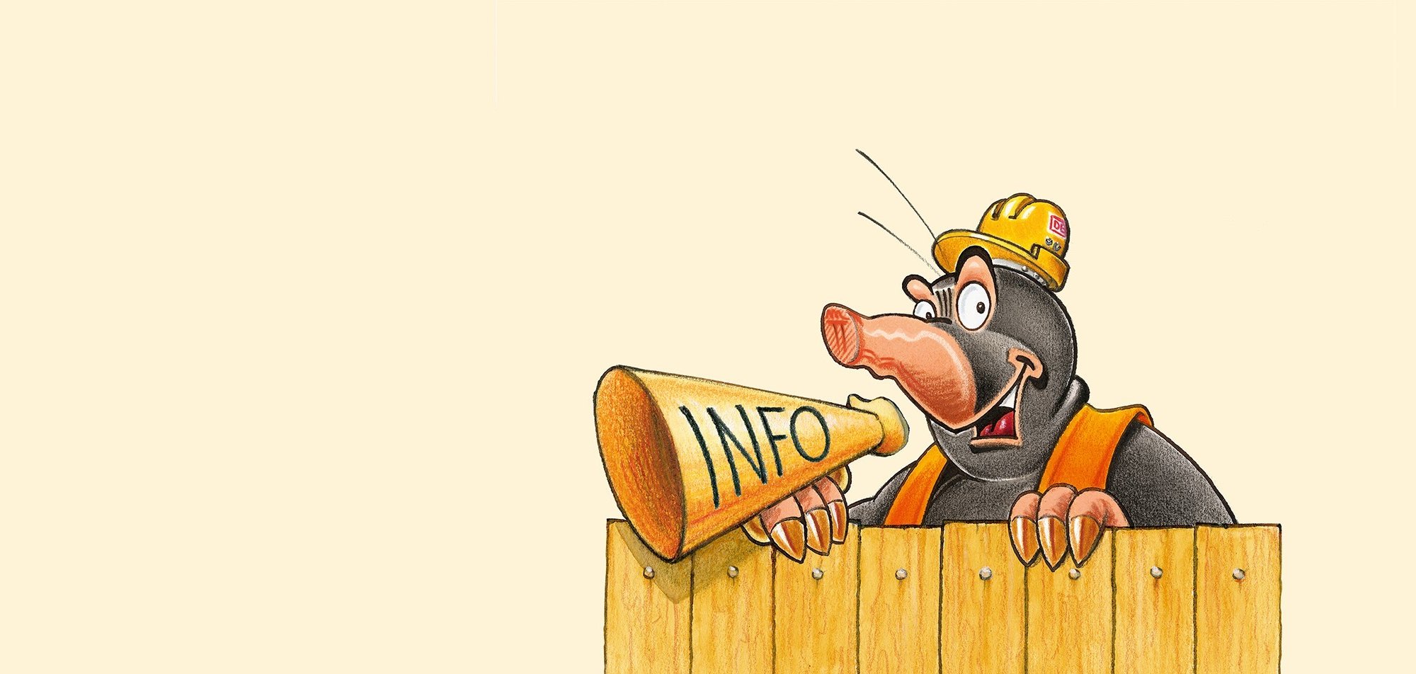 Maulwurf mit Megafon