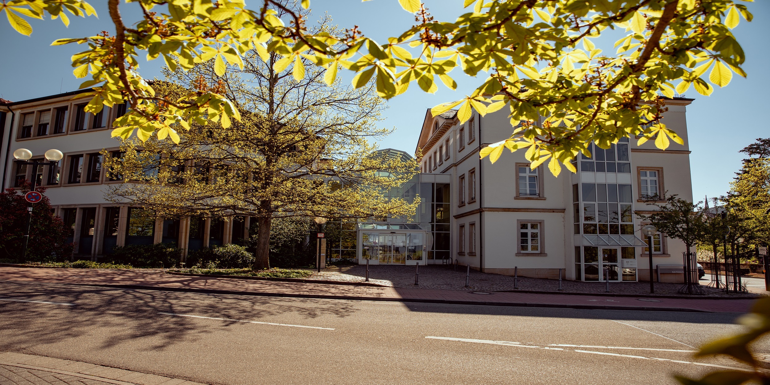 Sicht auf den Eingangsbereich des Rathauses Bad Dürkheim