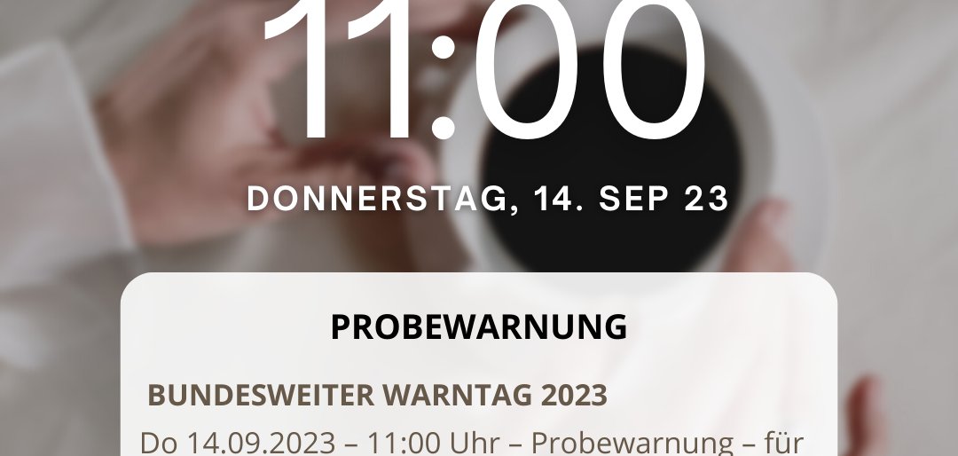 Probewarnung Hinweis