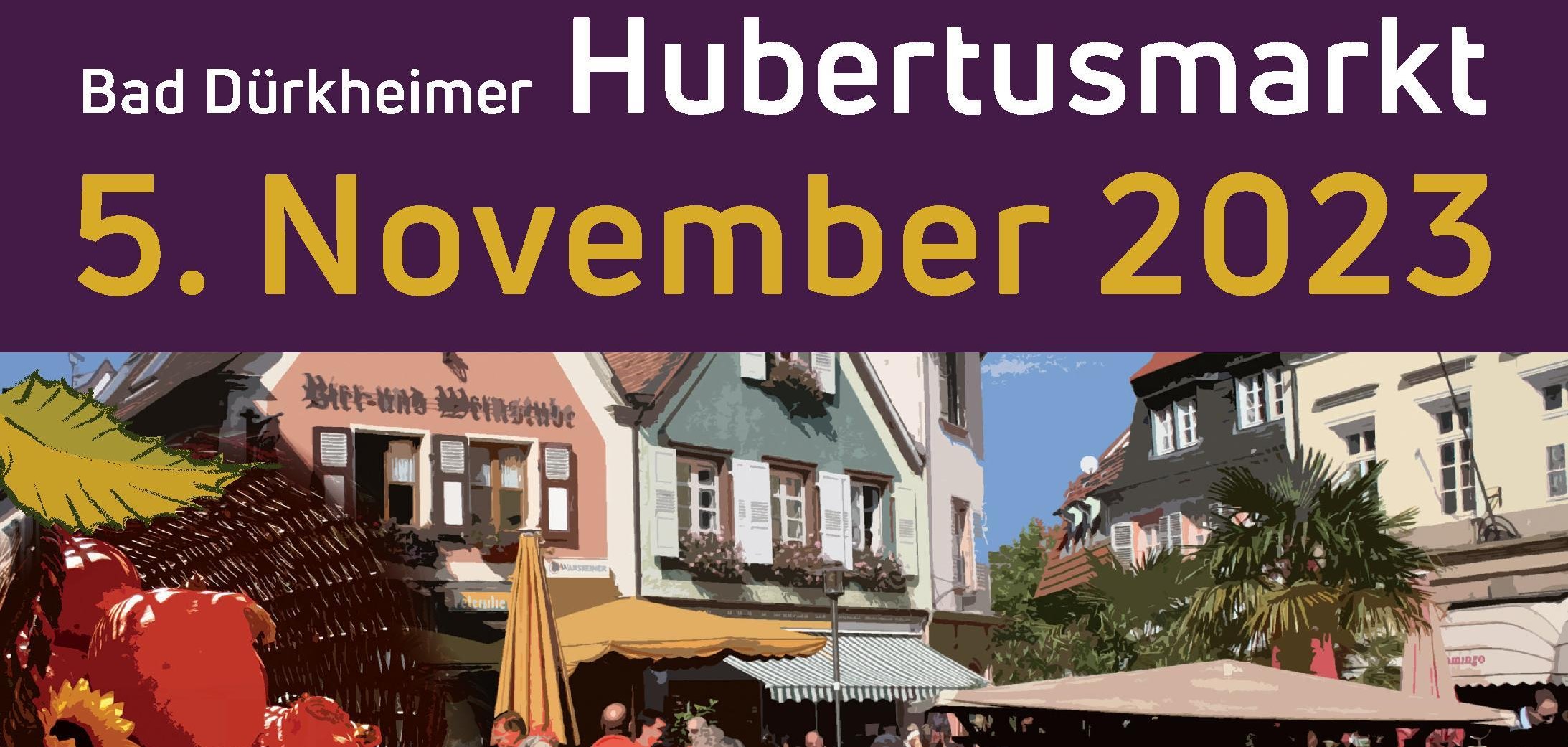 Plakat zum Hubertusmarkt 2023 Hubertusmarkt 5. November 2023