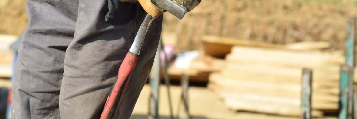 Handwerker an der Baustelle