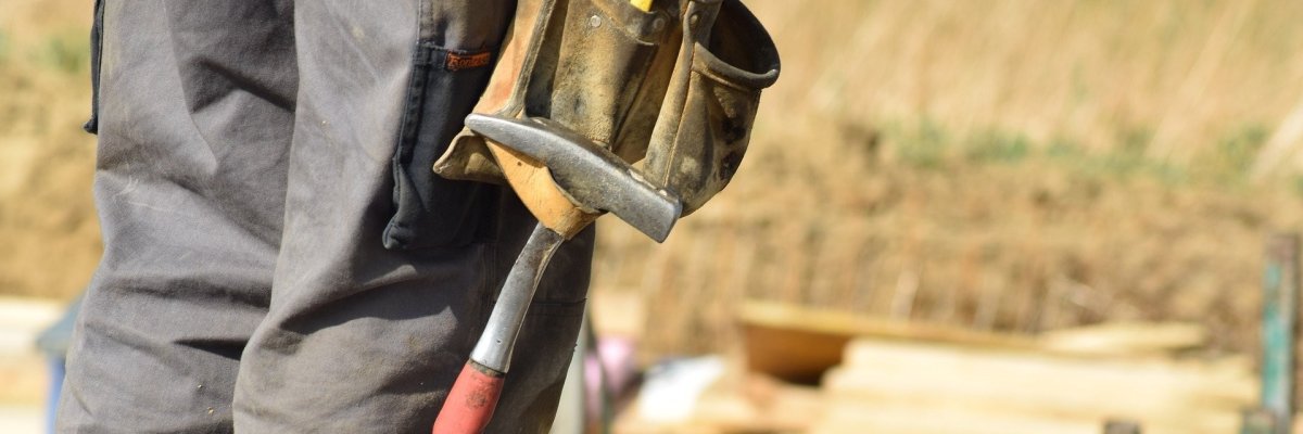 Handwerker auf der Baustelle